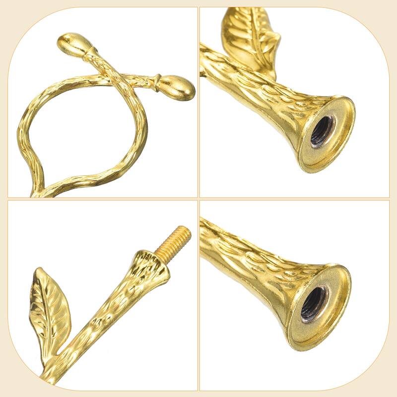 2 Set 3-Tier Cupcake Stand Hardware Fittings for Cake Stand, Vine Gold