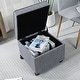 preview thumbnail 57 of 149, Adeco Square Storage Ottoman 17 inch Footstool