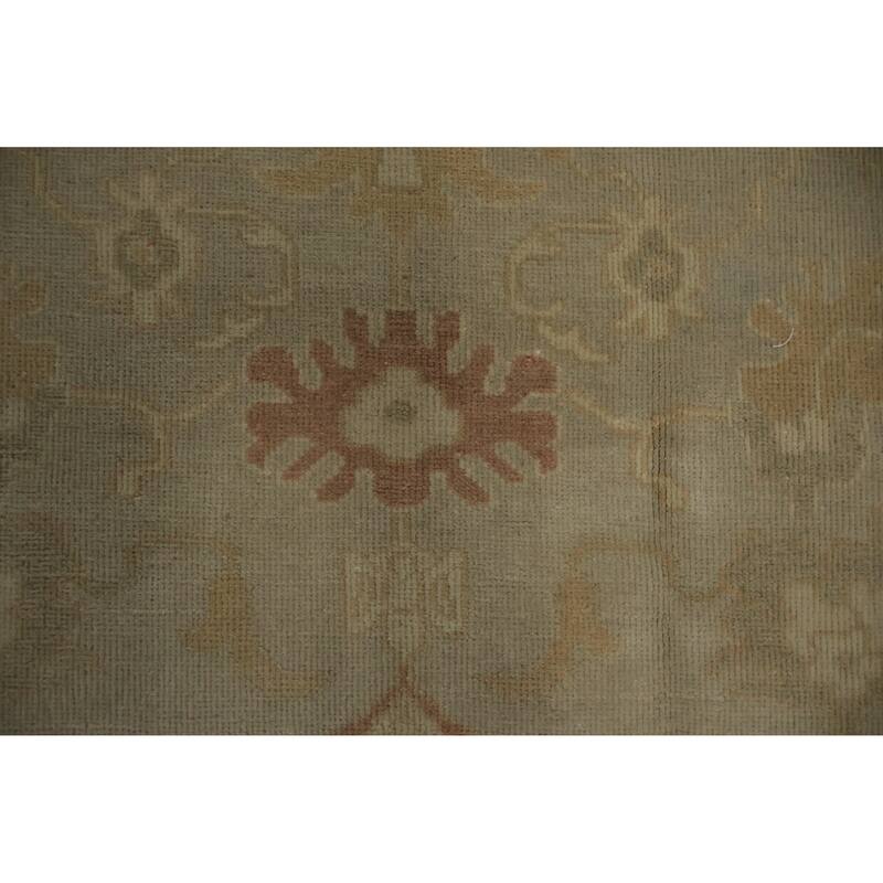 Hand Knotted Oriental 100% Wool Carpet Traditional Floral Beige & Ivories Ziegler Area Rug - 8' 4'' X 5' 11''
