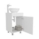 preview thumbnail 4 of 7, Tacna 18" Wide Free Standing One Door Vanity, With Vessel Porcelain Sink, Bathroom Storage