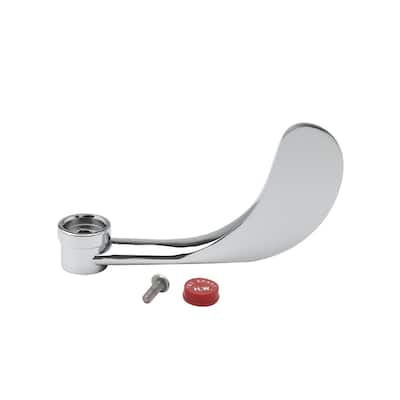 T and S Brass 4" Wrist-Action Handle with Hot Index & Screw