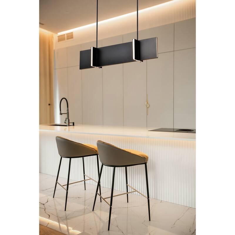 Blaine 38 Inch LED Island Pendant Matte Black Acrylic Lens - Matte Black