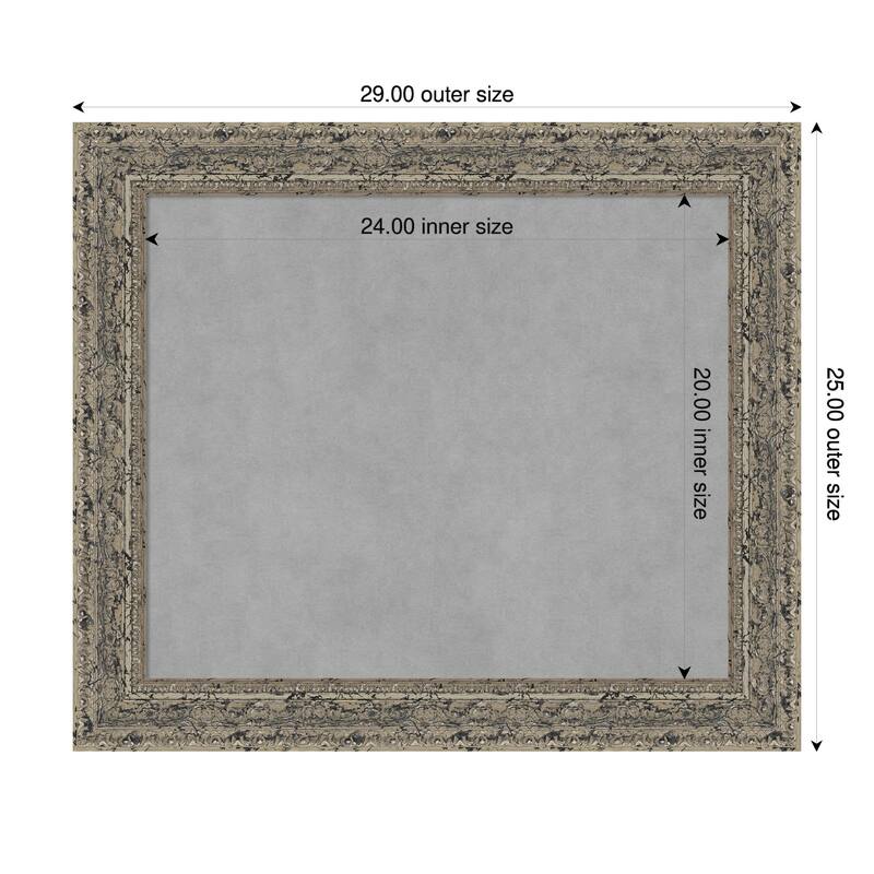 Amanti Art Attic Aged Black Framed - 29 x 25 in - Attic Aged Silver