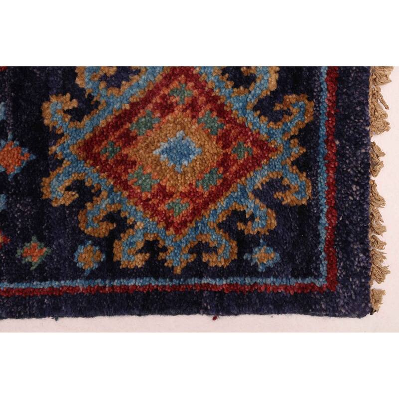 ECARPETGALLERY Hand-knotted Peshawar Ziegler Navy Wool Rug - 5'9 x 8'1