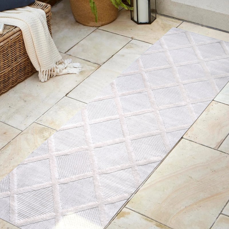 JONATHAN Y Talaia Diamond Trellis Indoor/Outdoor Area Rug