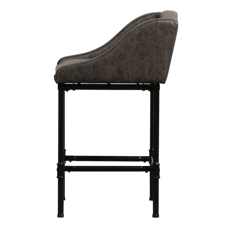 Hillsdale Dillon Metal Upholstered Non-Swivel Stool