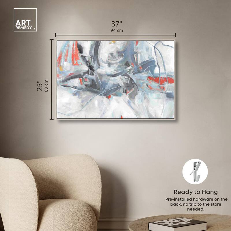 Grey Touches Canvas by Art Remedy