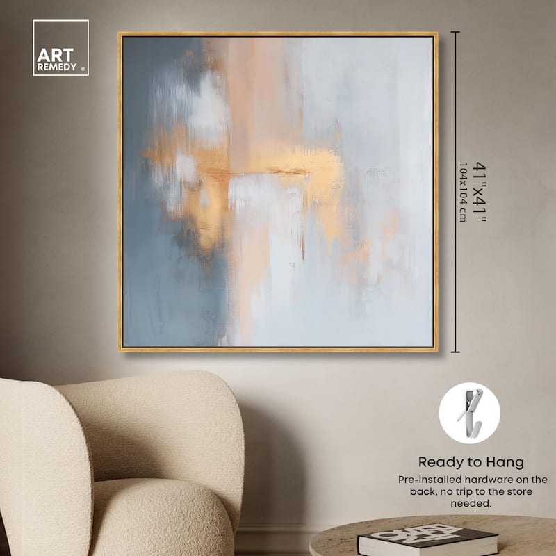 Coral Hues Canvas by Art Remedy