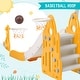 preview thumbnail 4 of 22, 4 In 1 Toddler Slide And Swing Set Kids Freestanding Climber Slide Playset With Basketball Hoop Rocket Themed Slide