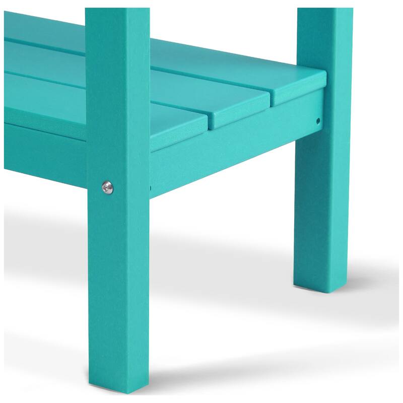Laguna Hdpe All Weather Outdoor Patio Two Shelf Table