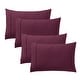 preview thumbnail 6 of 38, Sweet Home Collection Ultra Soft Solid Flannel Pillowcases (4-Pack) King - Burgundy