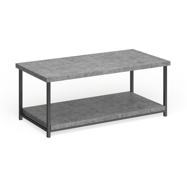 Carbon Loft Shikibu Faux Slate Coffee Table with Storage Shelf