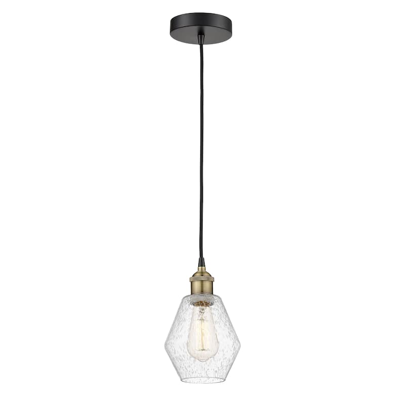 Innovations Lighting Cindyrella - 1 Light 6" Cord Hung Mini Pendant - Black Antique Brass/Seedy