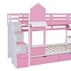preview thumbnail 46 of 61, Merax Castle Style Bunk Bed with 2 Drawers 3 Shelves and Slide
