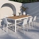 preview thumbnail 1 of 12, Amazonia Isra FSC Certified Wood 9pc Outdoor Patio Dining Set