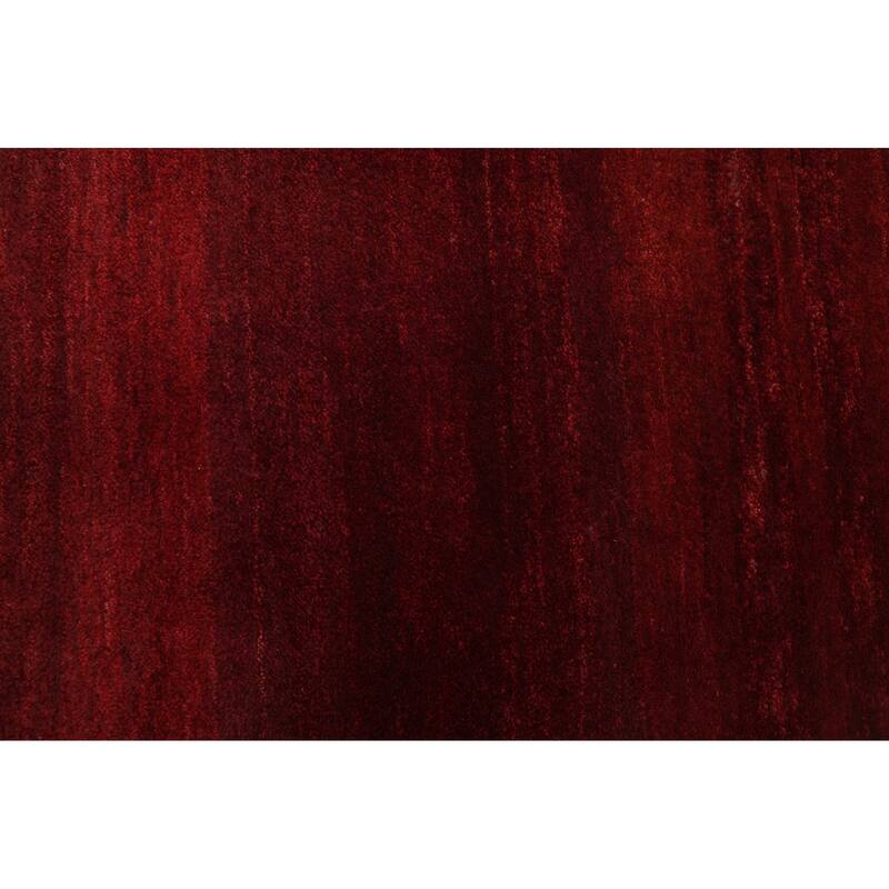 ECARPETGALLERY Hand-knotted Pak Finest Gabbeh Dark Red Wool Rug - 5'3 x 7'10