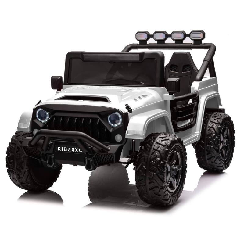 24V 2 Seater Electric Ride on Toys Truck for Kids Best Gift - White