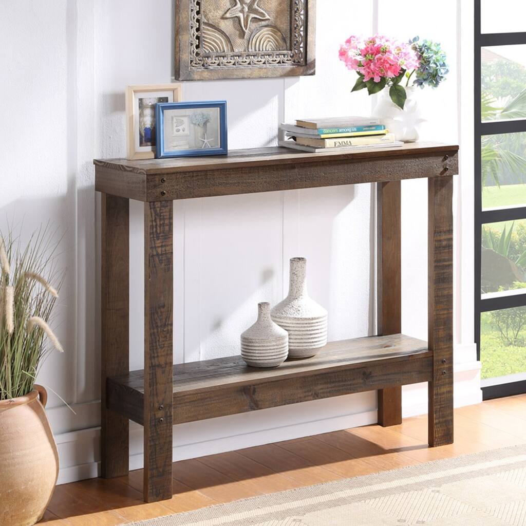 Merax Rustic Accent Entryway Table Console Table, 39 Inch