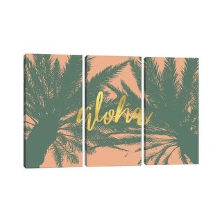iCanvas "Jungle Dreams VI" by Caroline Alfreds 3-Piece Canvas Wall Art ...