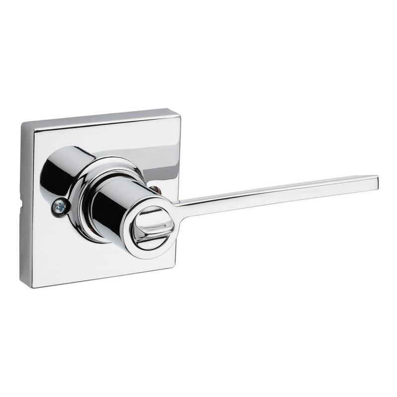 Kwikset Ladera Privacy Door Lever Set with Square Rose