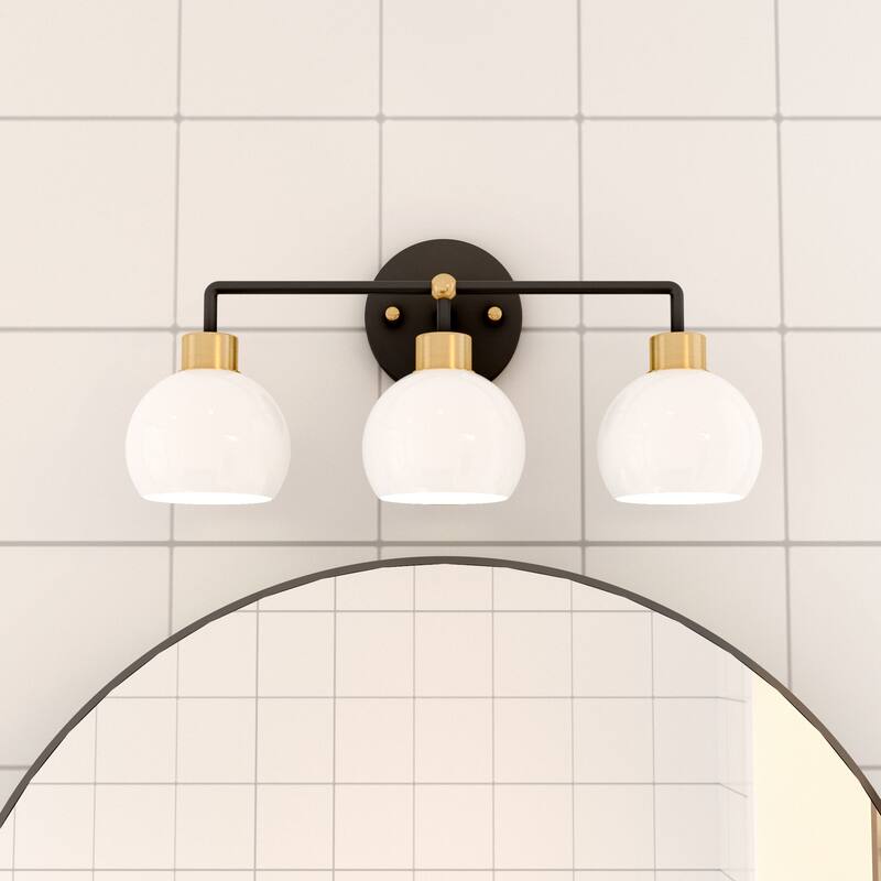 OROMA HOME Hannes 3-Light Dome Bathroom Vanity Light - N/A