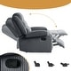 preview thumbnail 2 of 101, Overstuffed Cotton Corduroy Manual Pushback Recliner with Wide Armrest