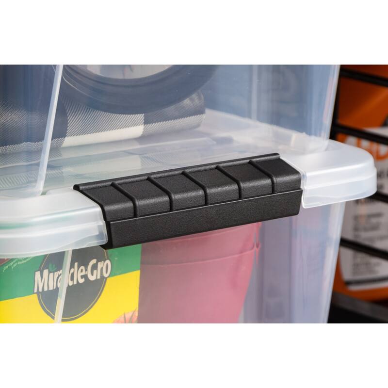IRIS USA® Buckled Clear Box 13.5 Qt Buckle Lid - Clear - Set of 6
