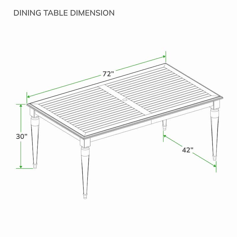 Cambridge Casual Ventura Teak Outdoor Rectangular Dining Table