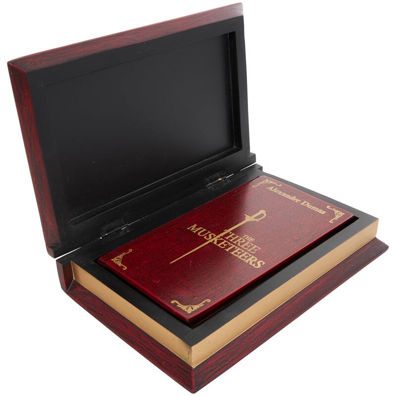 Blue, Green, Brown or Red Wooden Storage Faux Book Box (Set of 2)