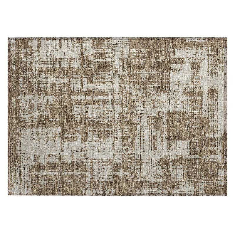 Machine Washable Indoor/ Outdoor Chantille Abstract Solid Rug