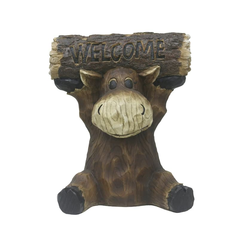 Moose Cub Outdoor Welcome Garden Sign - 15"