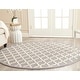 preview thumbnail 12 of 167, SAFAVIEH Handmade Cambridge Prudie Modern Moroccan Wool Rug 6' x 6' Round - Silver/Ivory