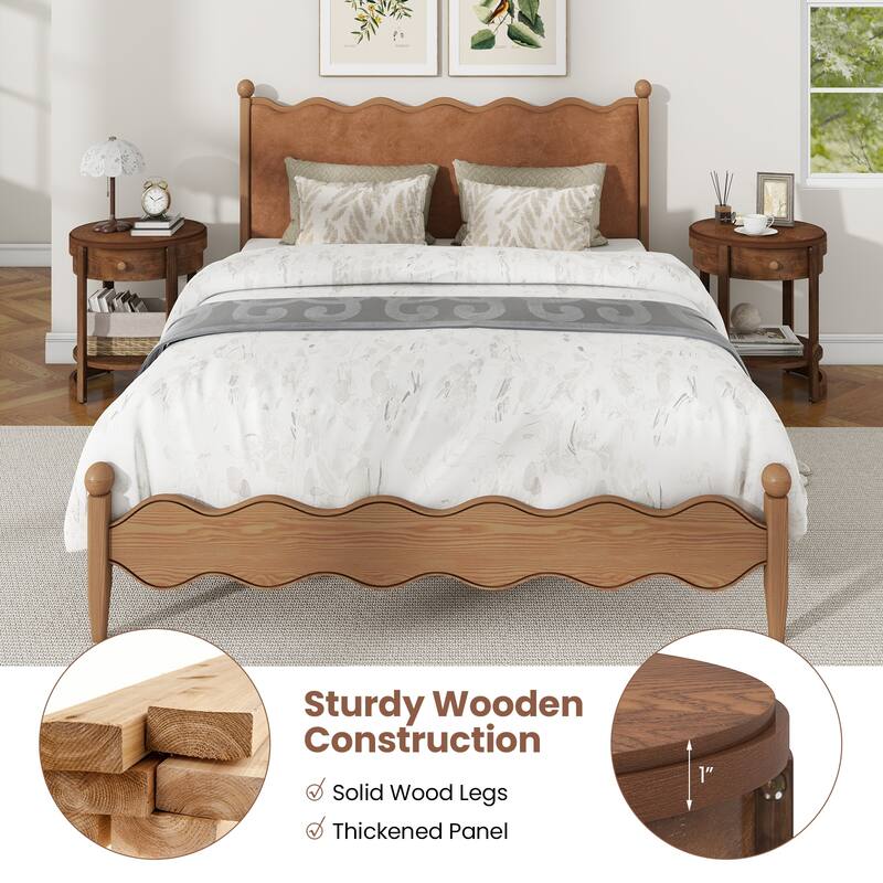 2-Tier Round Nightstand End Table with Drawer and Shelf - 19.5" x 19.5" x 24"
