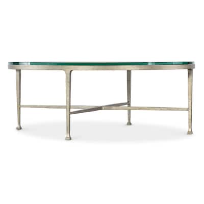 Hooker Furniture M14-80111-95 Cora 42" Diameter Glass Top Iron Coffee