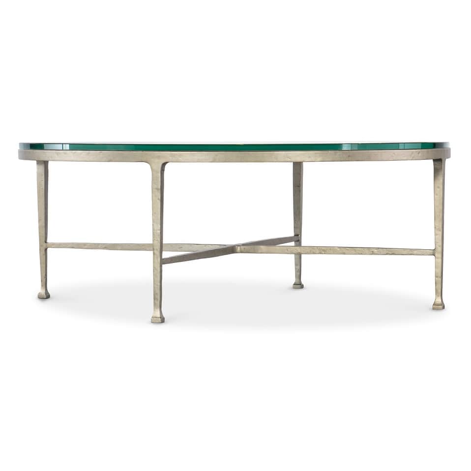 Hooker Furniture M14-80111-95 Cora 42" Diameter Glass Top Iron Coffee