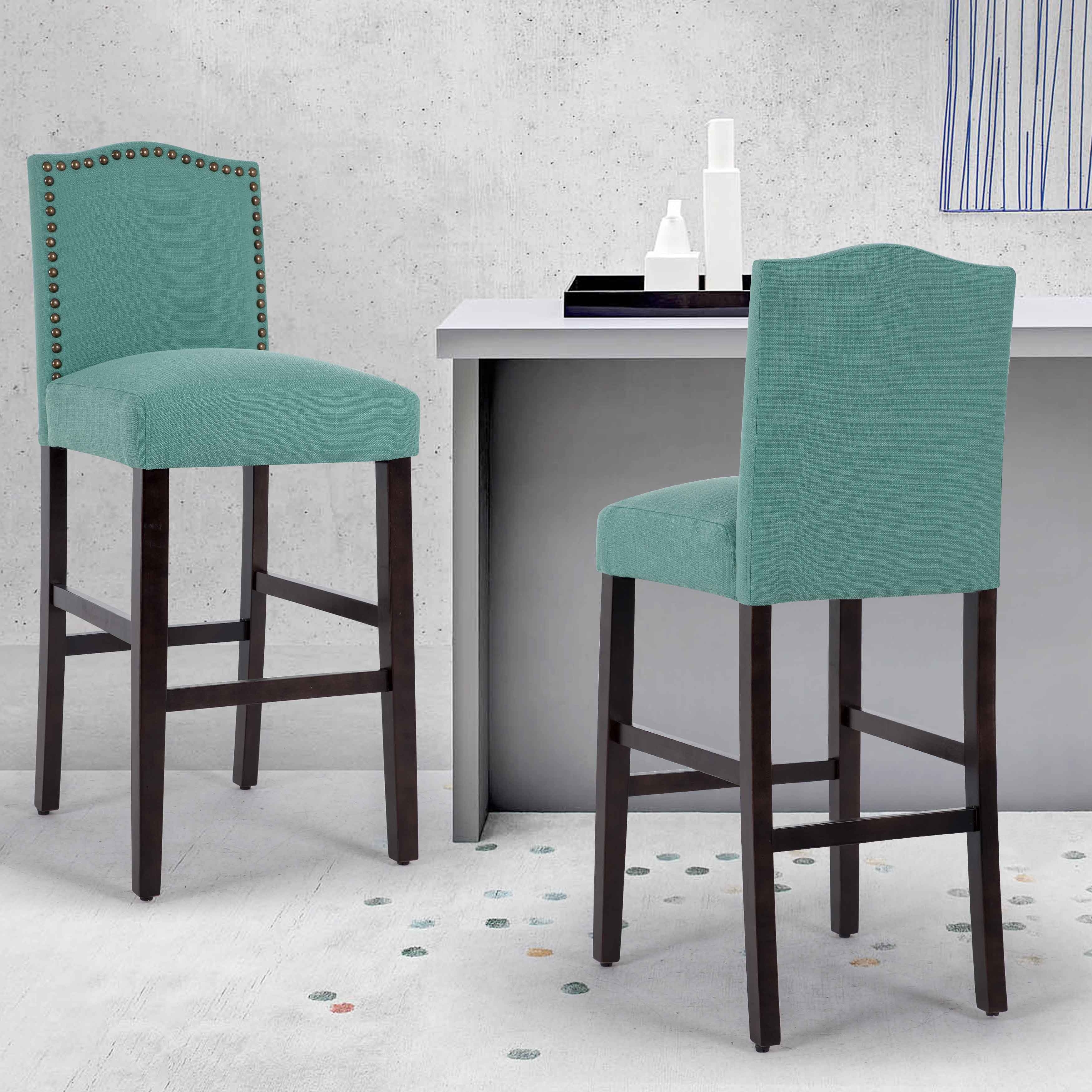 Teal upholstered bar stools 2025