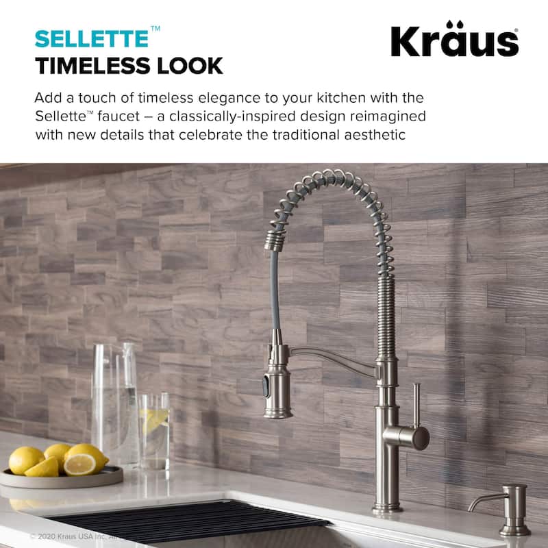 Kraus Sellette 1.8 GPM Single Hole Pre-Rinse Pull Out Kitchen Faucet -