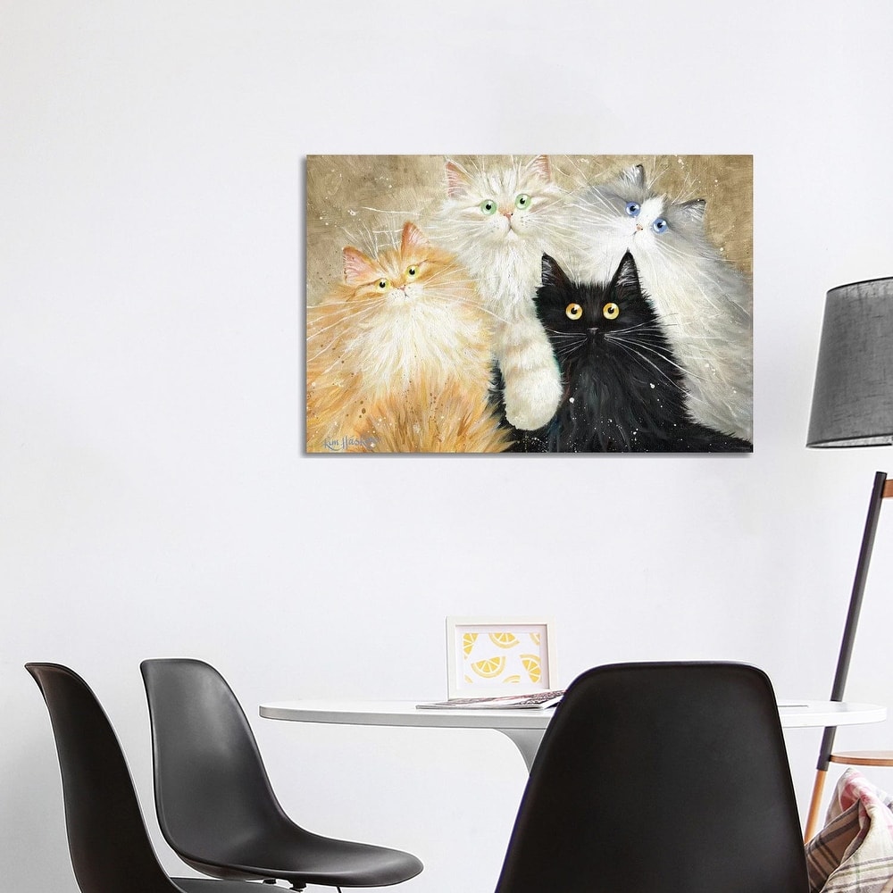 iCanvas "Die Flauschige Bande (The Fluffy Gang)" by Kim Haskins Canvas Print