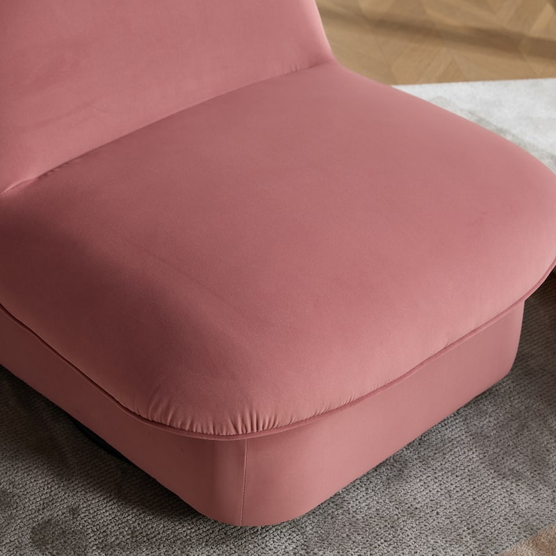 Pumpkin-Shaped Swivel Chair, 360-Degree Swivel Accent Chair for Living Room Bedroom Office