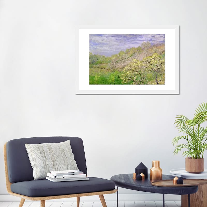iCanvas "Trees in Blossom" by Claude Monet