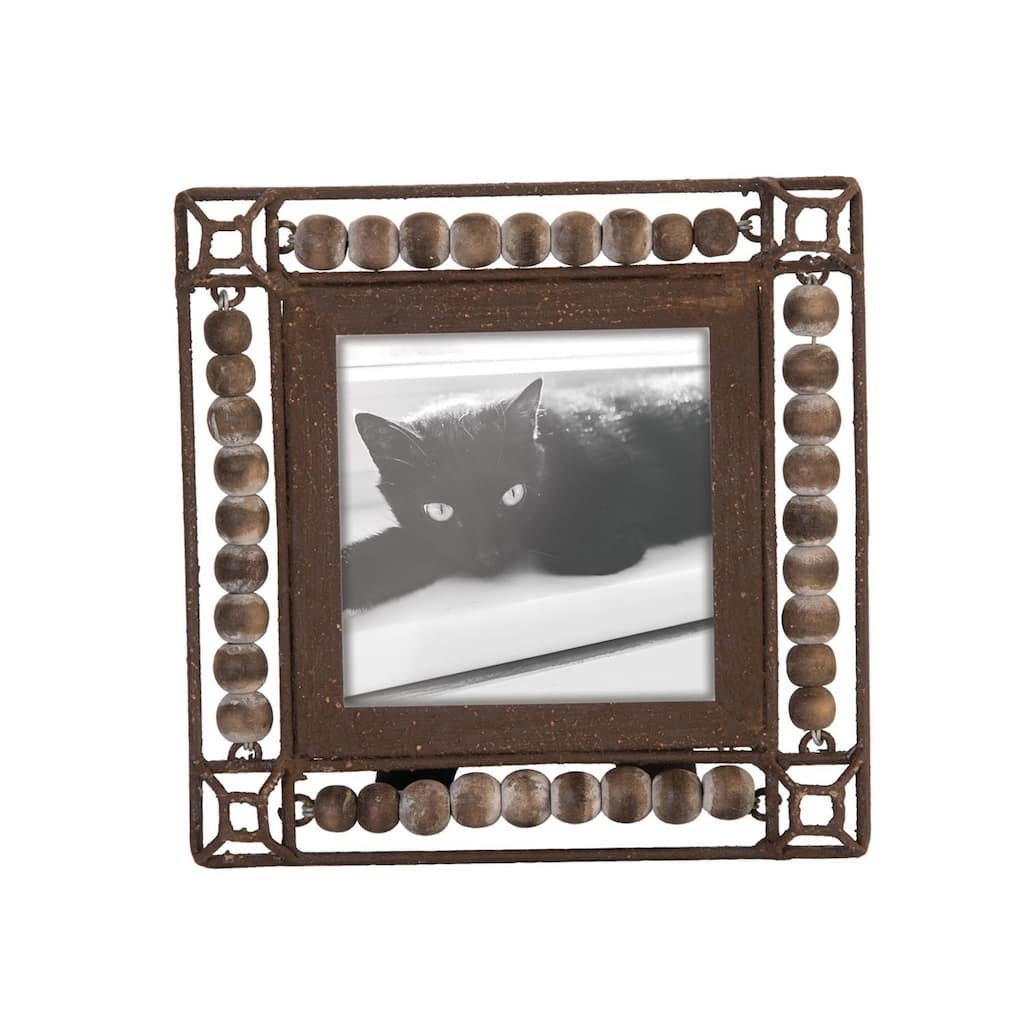 4X4 Beaded Photo Frame