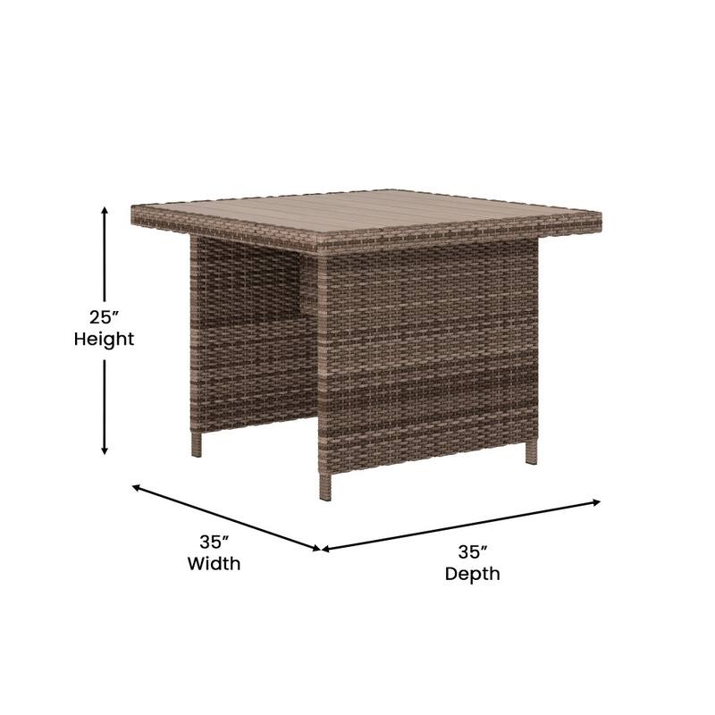 Indoor/Outdoor Conversation Set with Sofa and Table