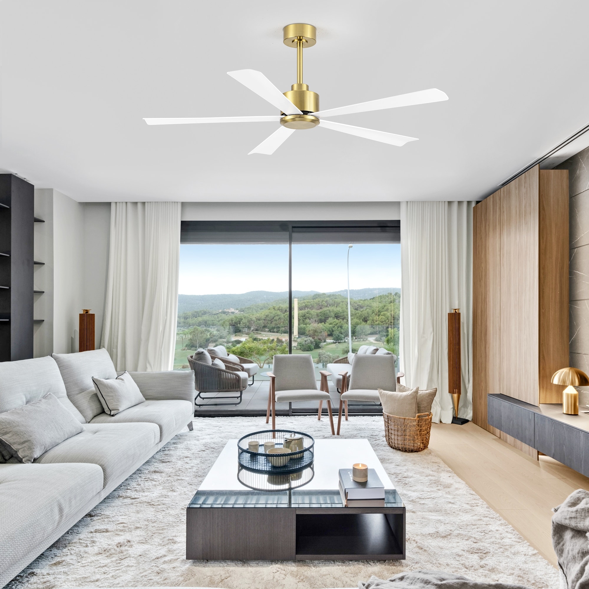 Airsurfer 52-Inch 5-Blade Ceiling Fan with Remote without Light