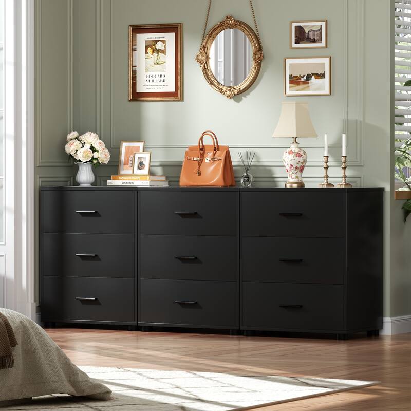 2-Pack Dressers with 6 Storage Drawers, Closet Organizers for Bedroom and Walk-in Closet