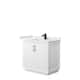 Option White, Black Trim, White Quartz Top