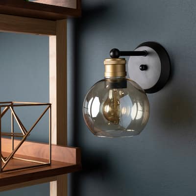 Artistic Weavers Carson Vintage Globe 1-light Wall Sconce - 8.25"H x 6"W x 7.75"D