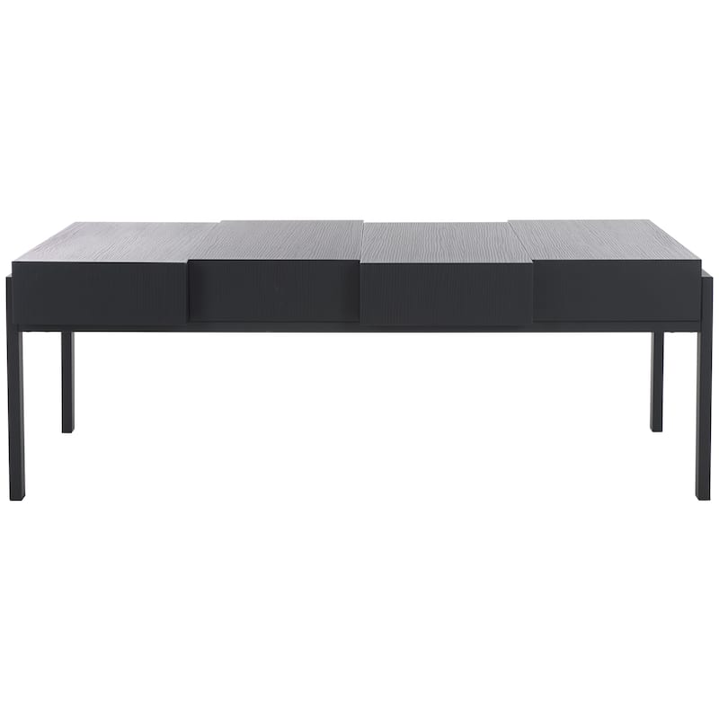 SAFAVIEH Vennie Coffee Table - 43.3" x 23.6" x 15.7" - 43Wx24Dx16H - Black Stripe