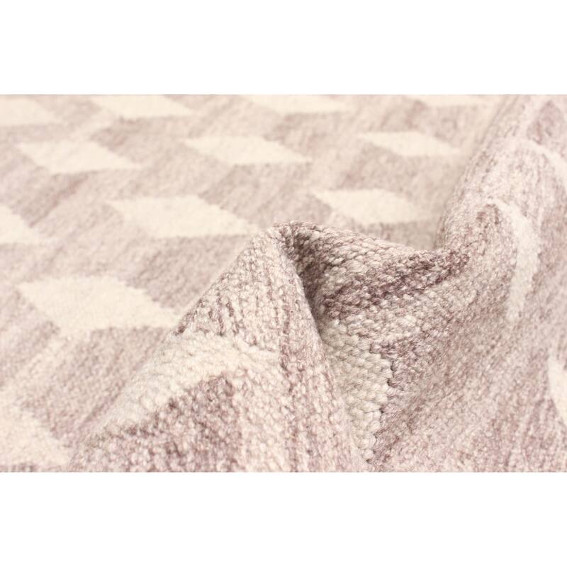 ECARPETGALLERY Flat-Weave Ankara FW Brown Wool Kilim - 5'1 x 7'11