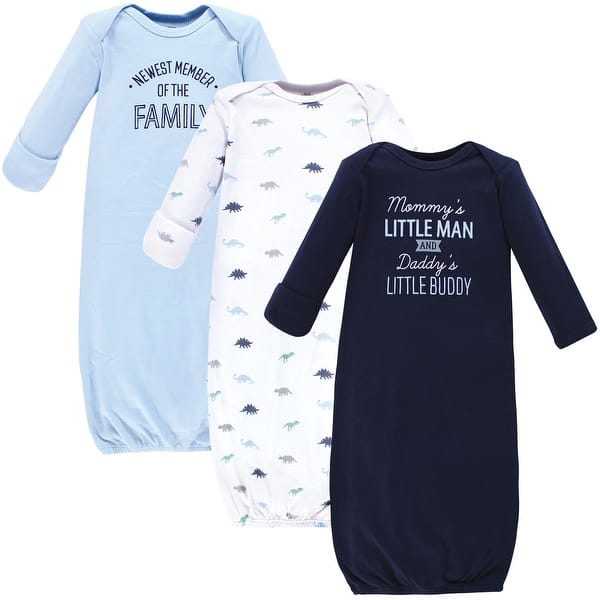 slide 1 of 1, Hudson Baby Infant Boy Cotton Gowns, Newest Family Member Preemie-Newborn - Newest Family Member