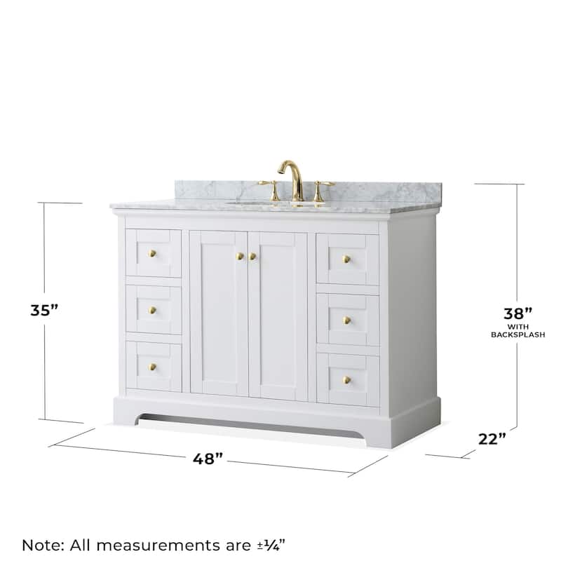 Wyndham Collection Avery 48" Free Standing Single Basin Vanity Set
